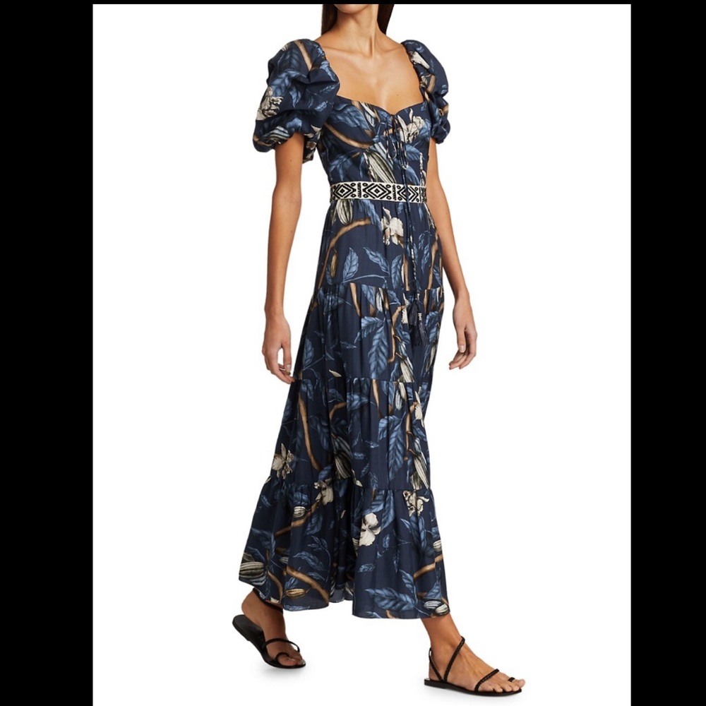 Johanna Ortiz Botanical Heritage Tiered Midi Dress